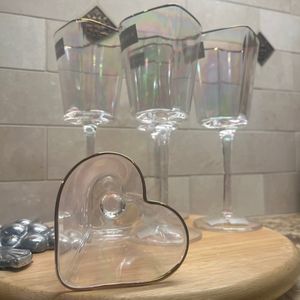 Heart Shaped Wine Glasses